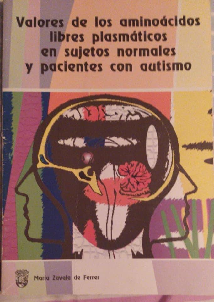 Portada del libro académico sobre aminoácidos libres plasmáticos y autismo, de María Zavala de Ferrer