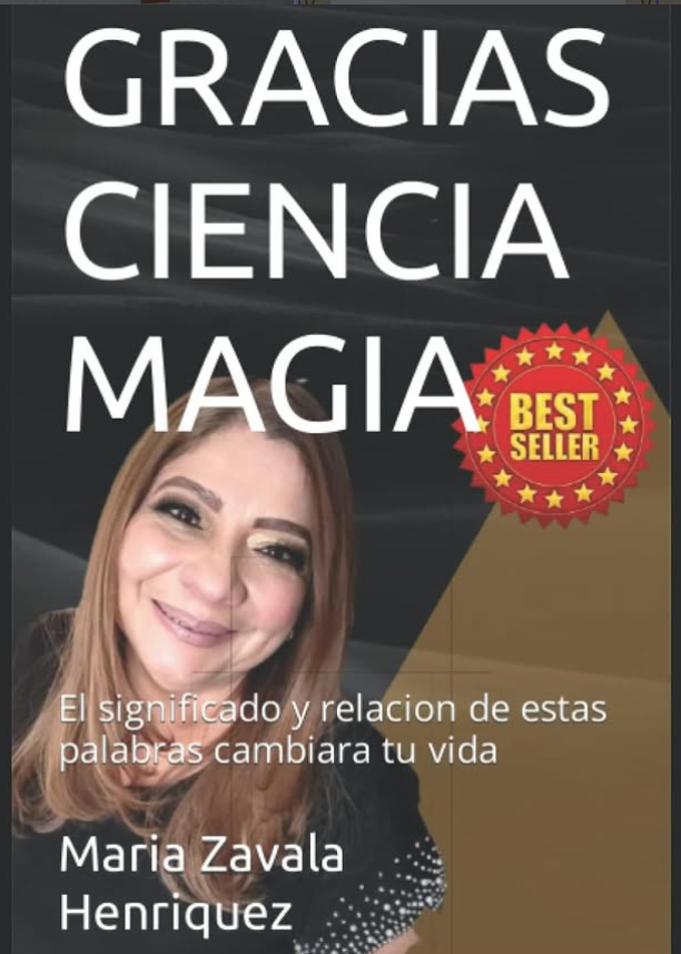 Portada del libro Gracias Ciencia Magia, con una fotografía de María Zavala